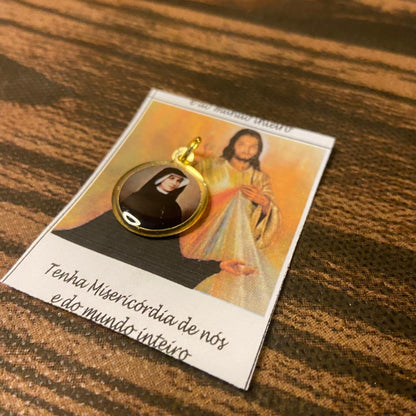 MEDALHA DUPLA FACE JESUS MISERICORDIOSO (12 UNIDADES)