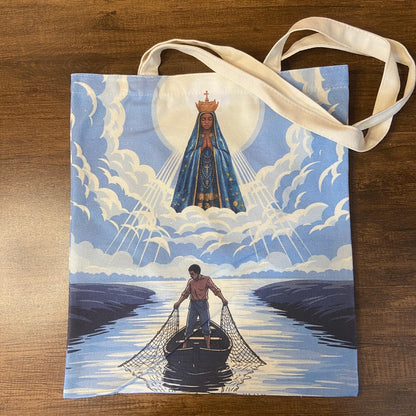 SACOLA DE COMPRAS NOSSA SENHORA APARECIDA 39x34,5CM  - MOD2 (1 UNIDADE)