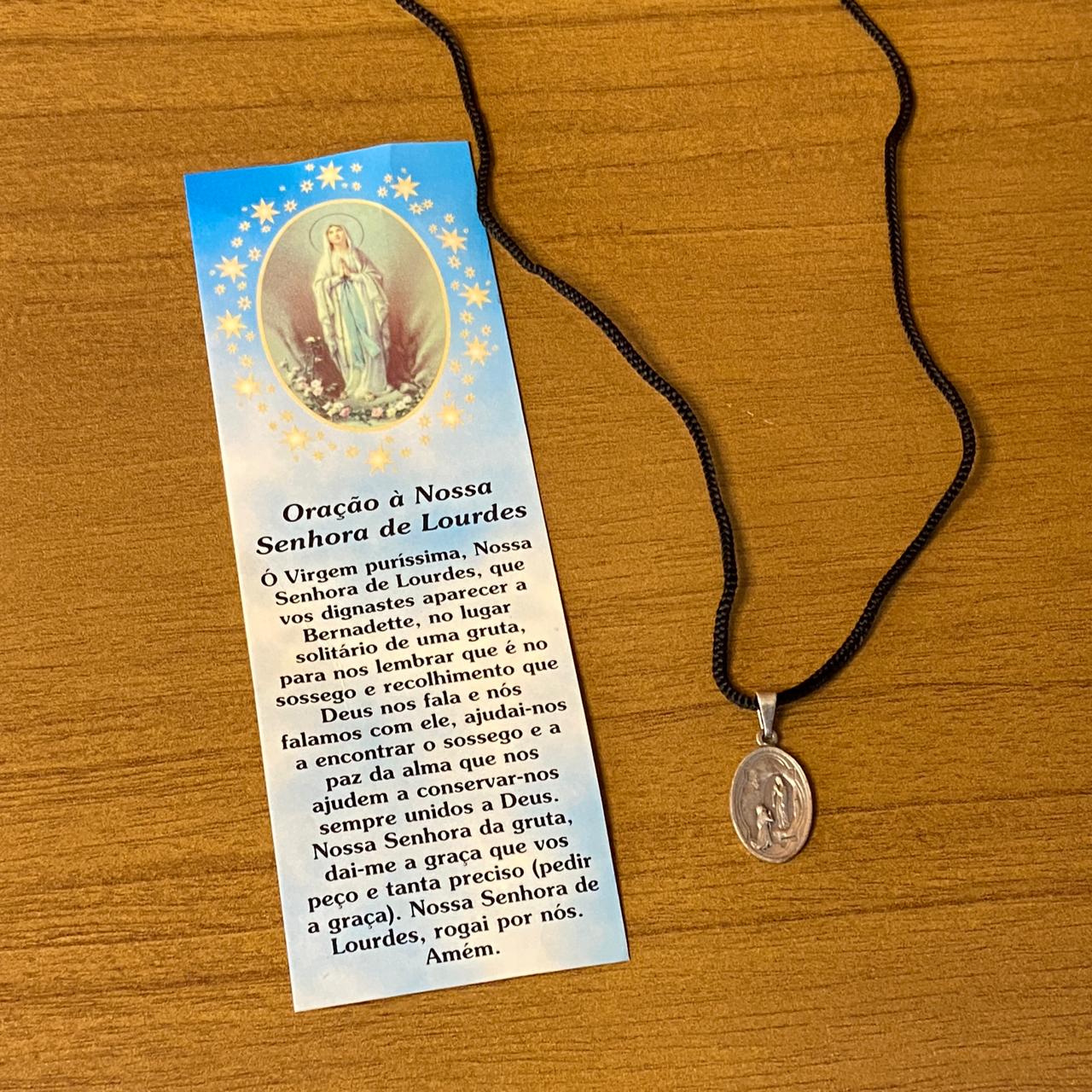CORDÃO COM MEDALHA ITALIANA NOSSA SENHORA DE LOURDES (1 UNIDADES)