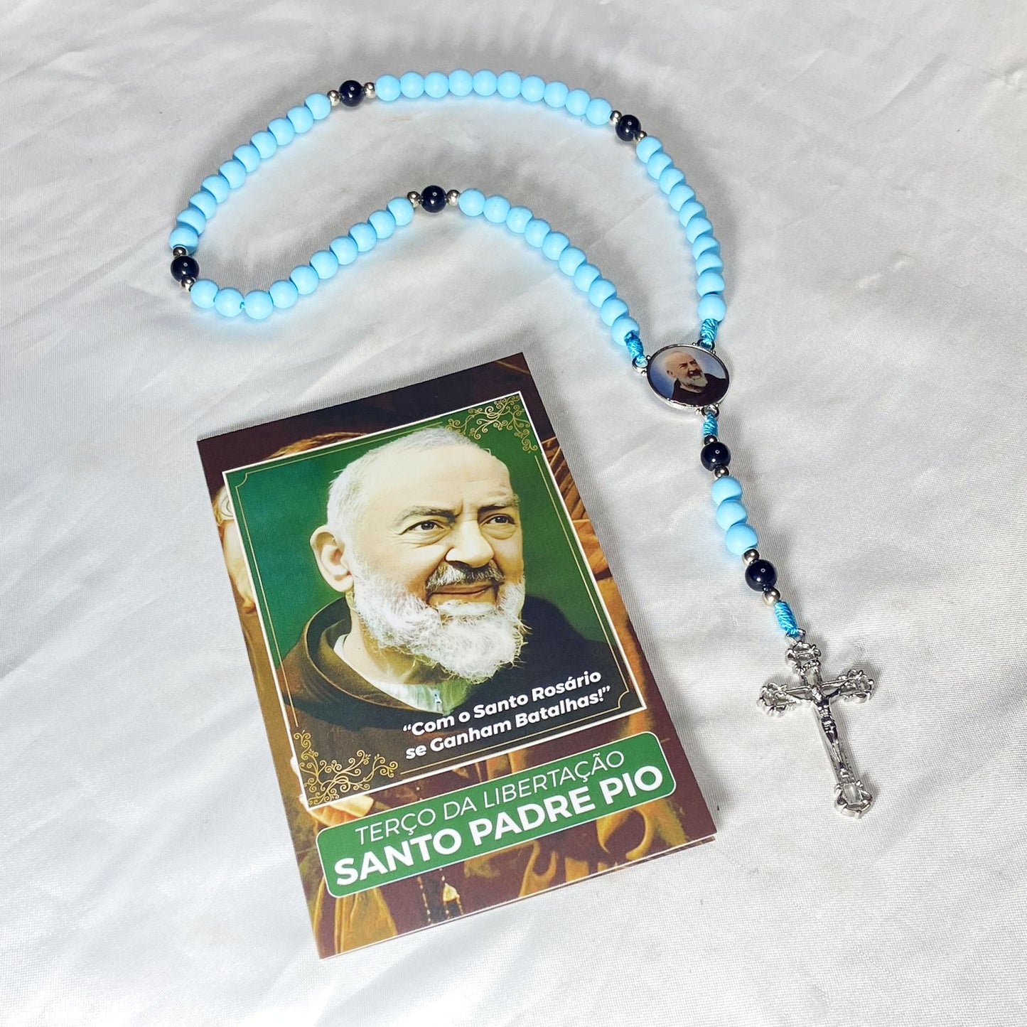 TERÇO SANTO PADRE PIO 8MM (1 UNIDADE)