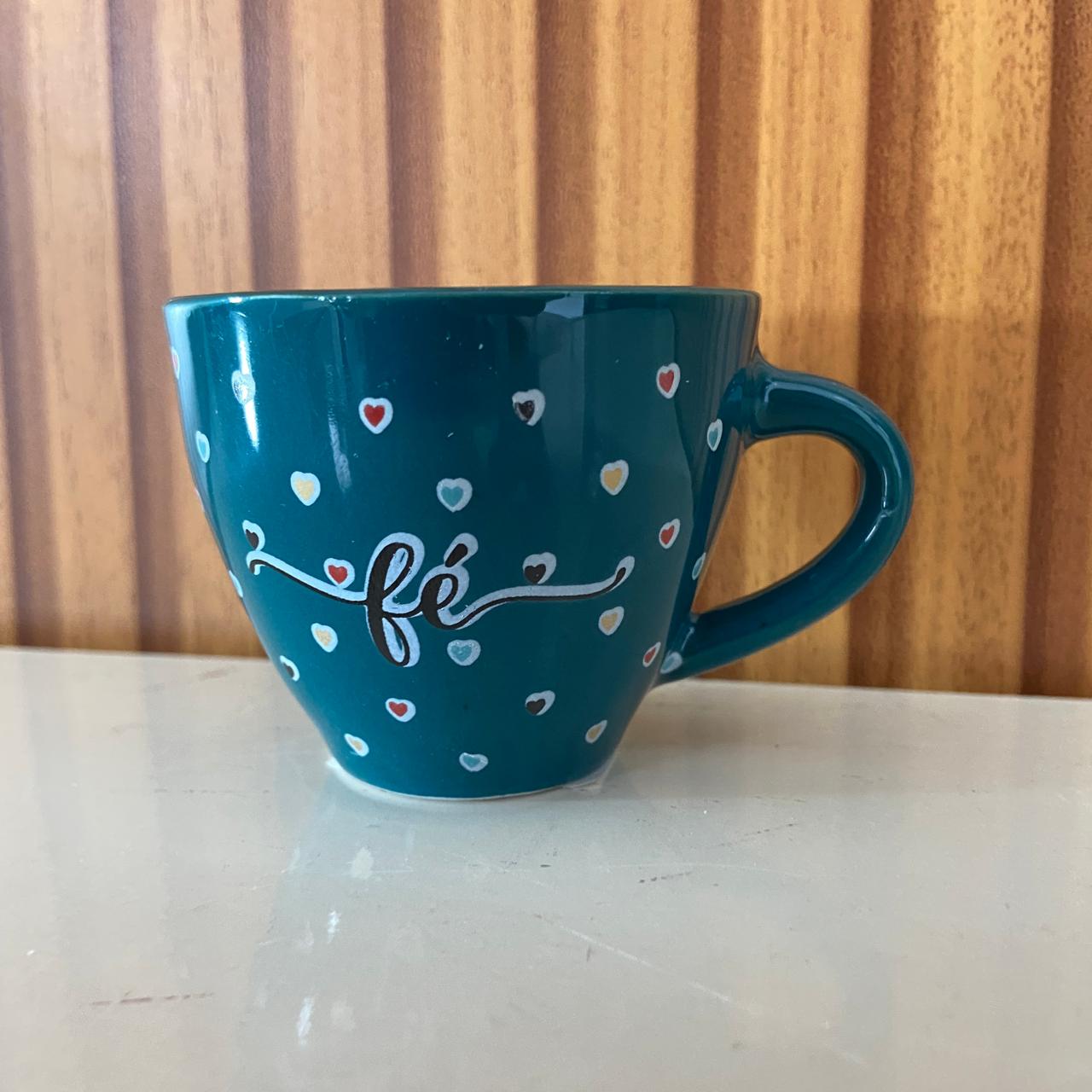 XÍCARA COQUINHO VERDE MOD2 FÉ (1 UNIDADE)