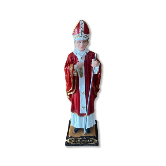 IMAGEM DE RESINA NACIONAL PAPA JOÃO PAULO ll 15CM (1 UNIDADE)