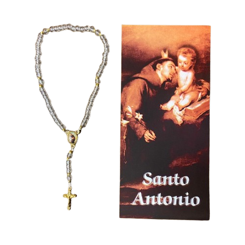 TERÇO MIÇANGA SANTO ANTÔNIO 4MM MOD 2  (1UNIDADE)
