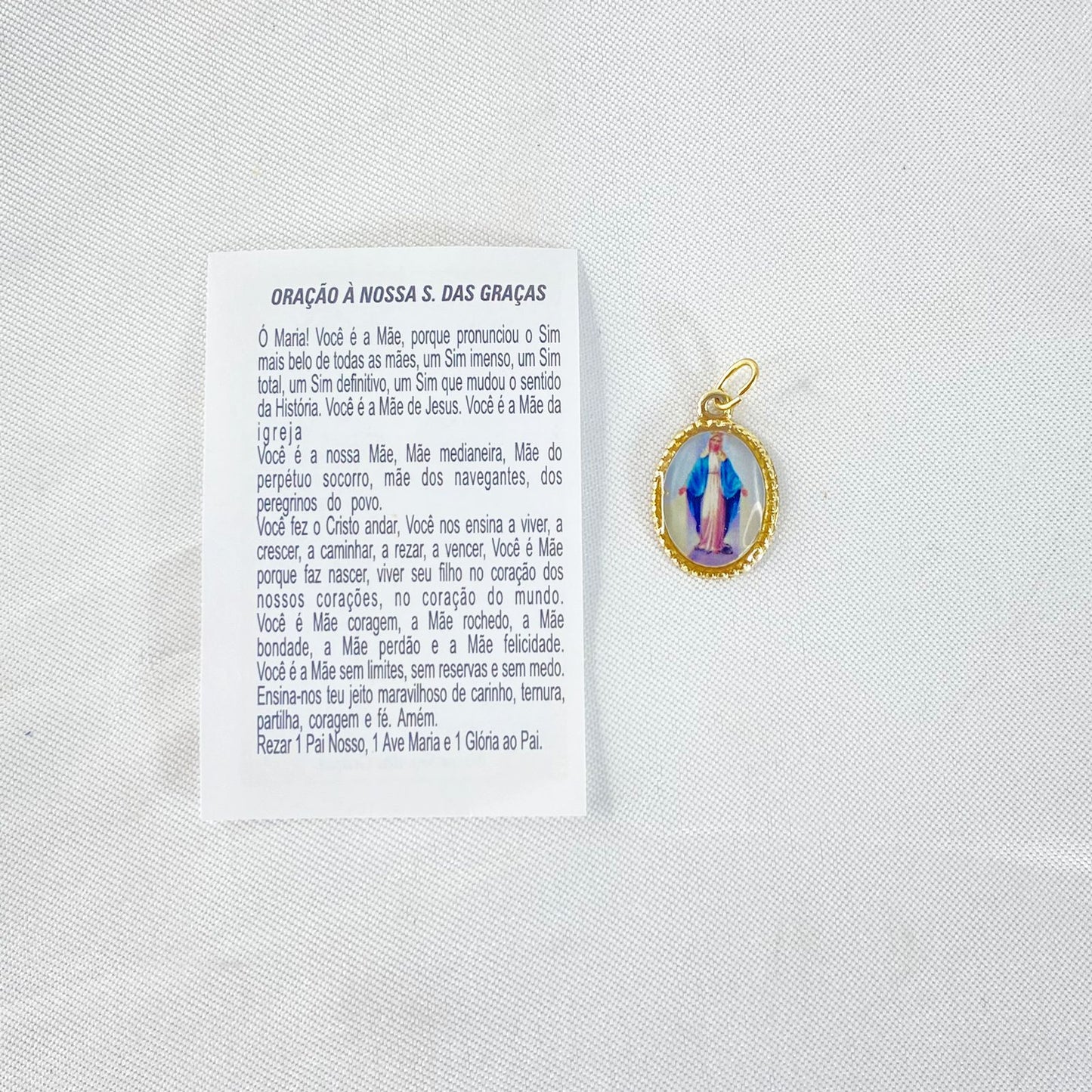 MEDALHA ALUMINIO NOSSA SENHORA DAS GRAÇAS (36 UNIDADES)