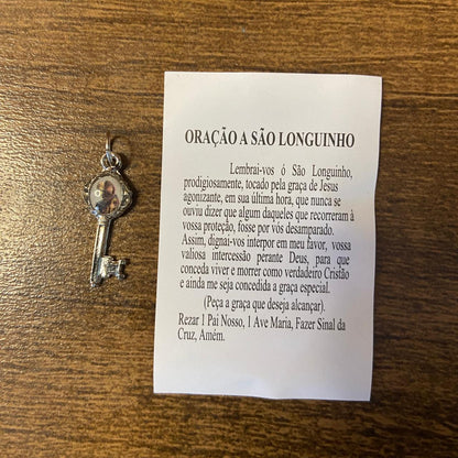CHAVE MEDALHA PÍCOLA SÃO LONGUINHO (12 UNIDADES)