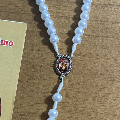 TERÇO PÉROLA PRECIOSÍSSIMO SANGUE DE JESUS 8MM (1 UNIDADE)