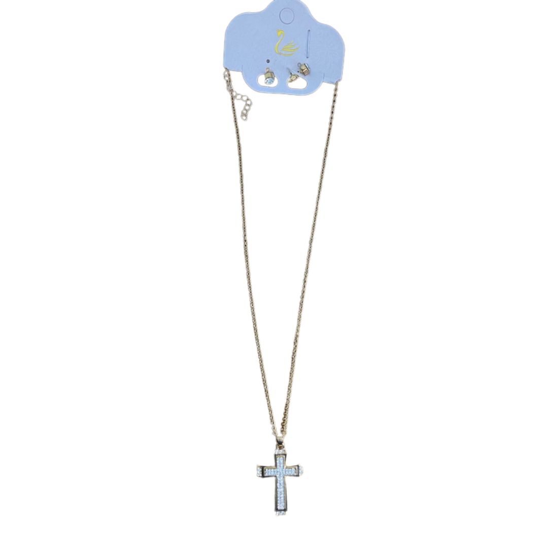 CORRENTE CRUCIFIXO COM BRINCO PONTA DE LUZ  MOD02 ( 1 UNIDADE)