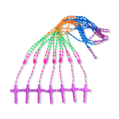TERÇO SILICONE MESCLADO CORES SORTIDAS (12 UNIDADES)