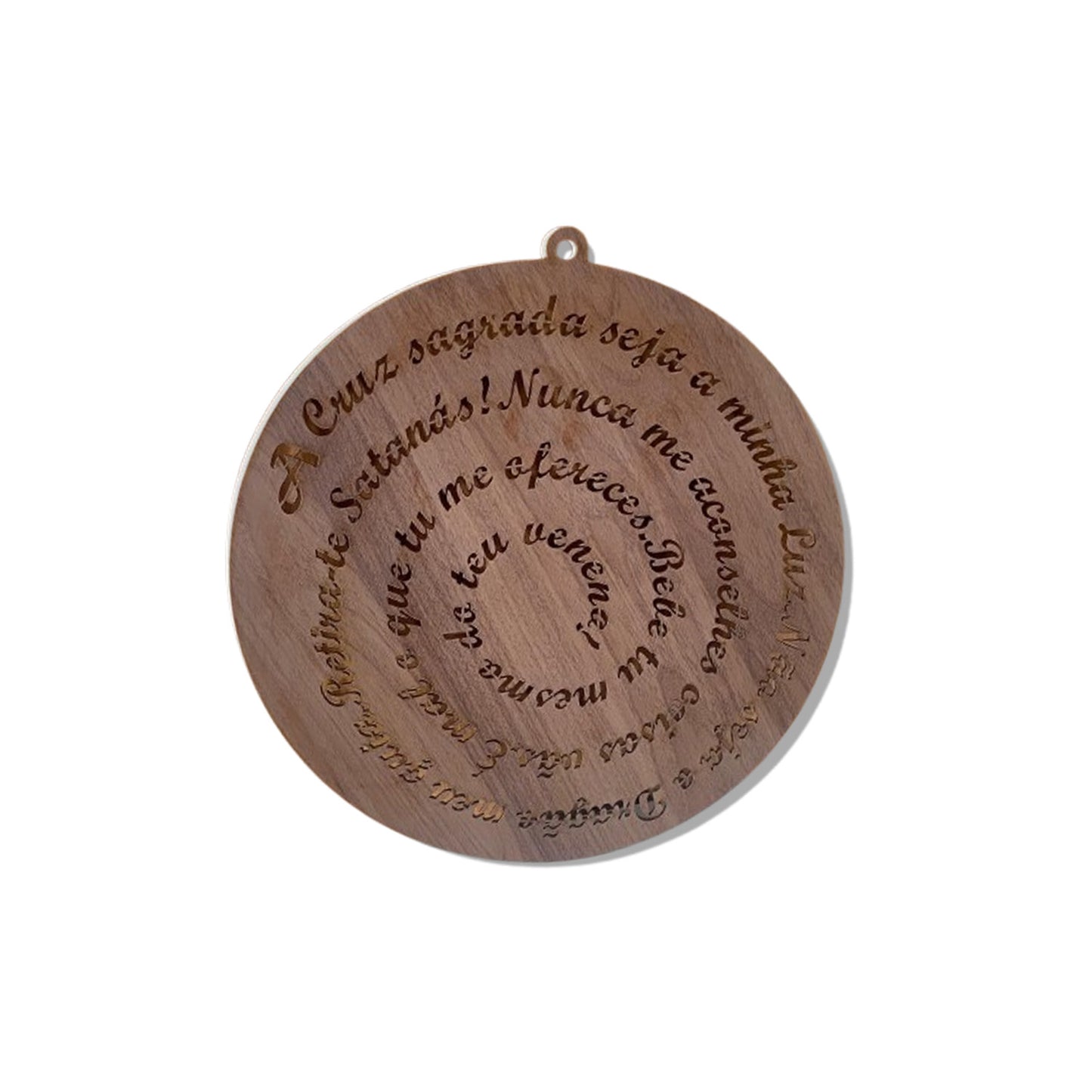 MANDALA MDF TABACO ORAÇÃO DE SÃO BENTO 30CM (1 UNIDADE)