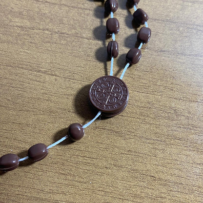 TERÇO ACRÍLICO G MARROM FOSCO 6MM (12 UNIDADES)