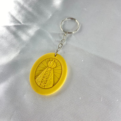 CHAVEIRO EMBORRACHADO NOSSA SENHORA APARECIDA AMARELO (12 UNIDADES)