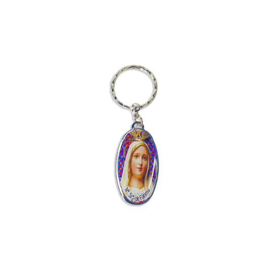 CHAVEIRO RESINADO OVAL NOSSA SENHORA DE FÁTIMA (12 UNIDADES)