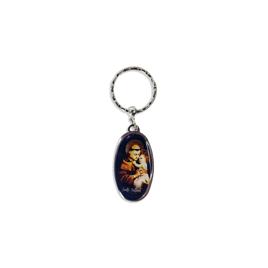 CHAVEIRO RESINADO OVAL SANTO ANTÔNIO (12 UNIDADES)