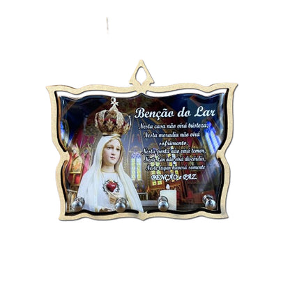 PORTA CHAVE RESINADO NOSSA SENHORA DE FÁTIMA MOD3 14CM (1 UNIDADE)