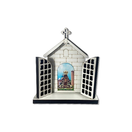 CAPELA PORTA BRANCA NOSSA SENHORA APARCIDA P 10CM (1 UNIDADE)