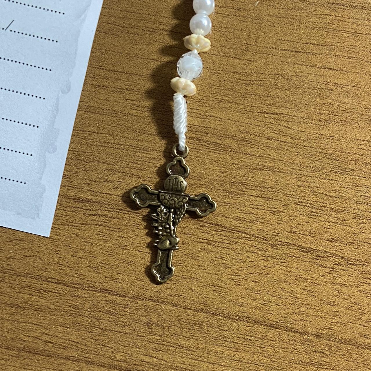 TERÇO PÉROLA LEMBRANÇA DA EUCARISTIA MD2 4MM (3 UNIDADES)