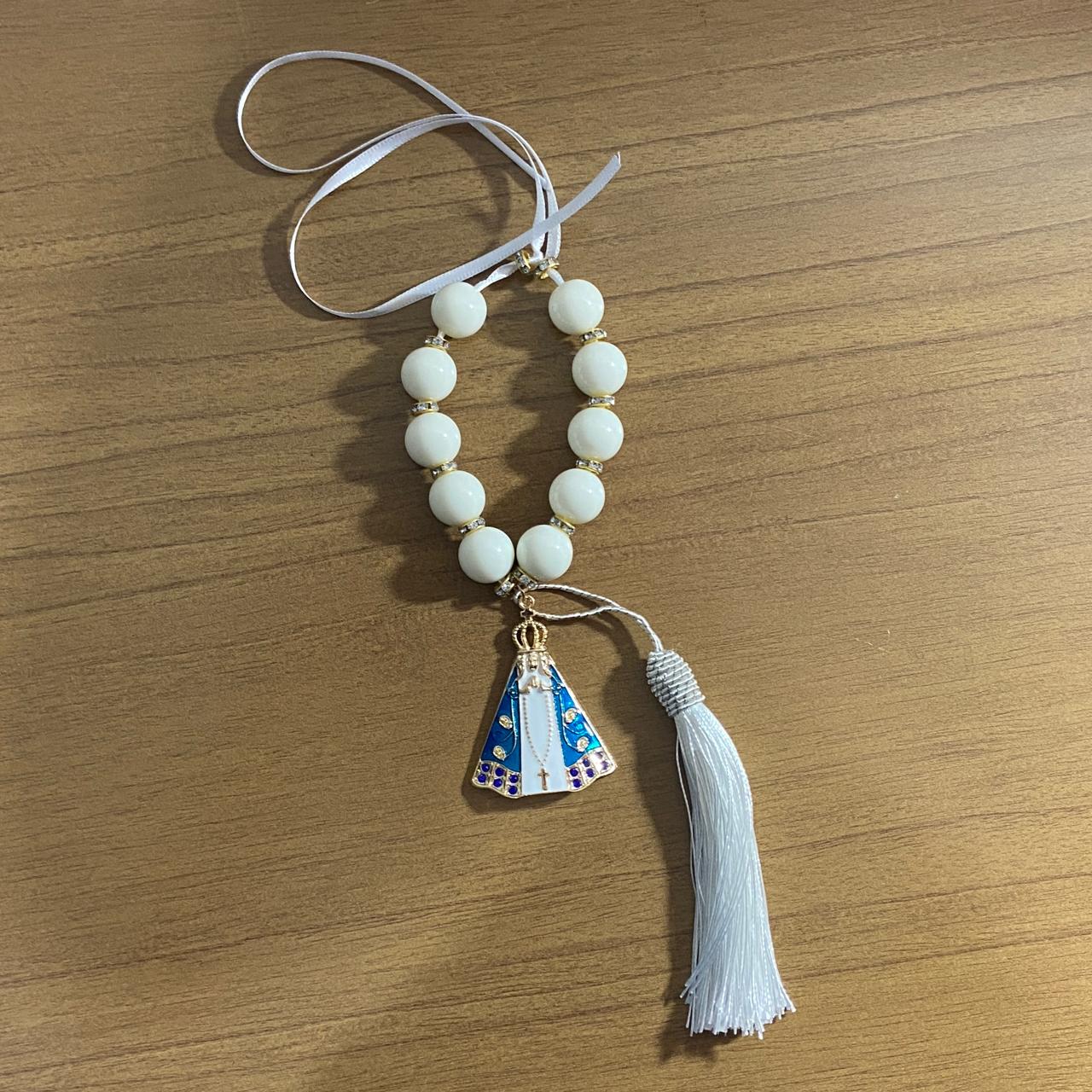 DEZENA PÉROLA BRANCA NOSSA SENHORA APARECIDA 15MM (1 UNIDADE)