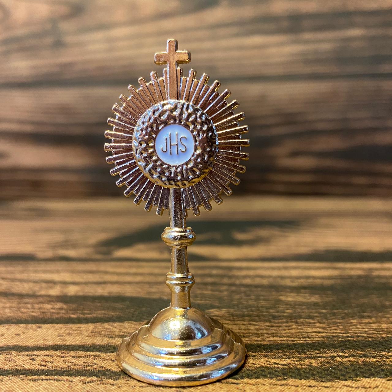 OSTENSÓRIO DOURADO 06CM PARA CARRO  (6 UNIDADES)