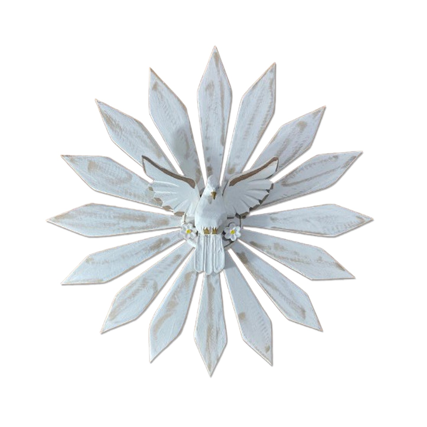 MANDALA MADEIRA BRANCA DIVINO ESPIRITO SANTO 68CMX67CM  (1 UNIDADE)