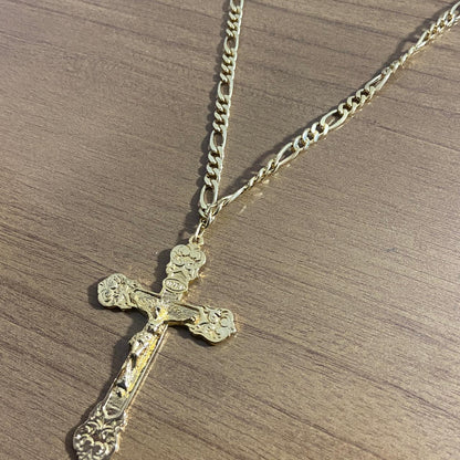 CORRENTE DOURADA COM CRUCIFIXO MOD2 ( 1 UNIDADE)