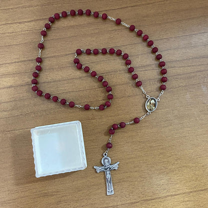 TERÇO PERFUMADO NOSSA SENHORA DE FÁTIMA E PAPA JOÃO PAULO II 06MM (1 UNIDADE)