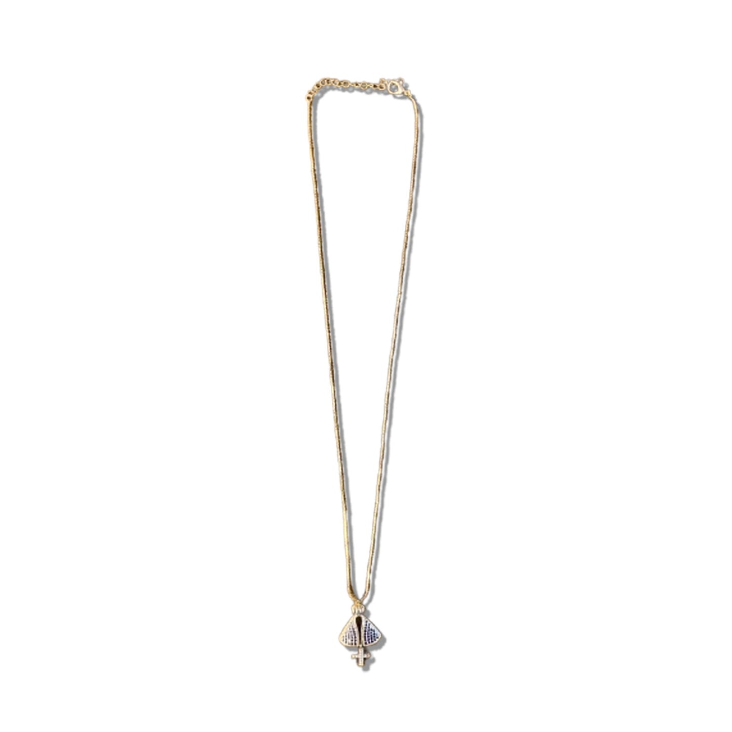 COLAR DOURADO NOSSA SENHORA APARECIDA COM STRASS  (1 UNIDADE)