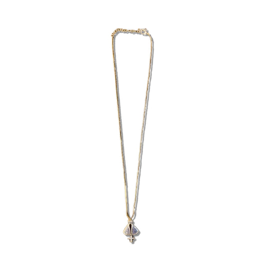 COLAR DOURADO NOSSA SENHORA APARECIDA COM STRASS  (1 UNIDADE)