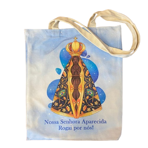 SACOLA DE COMPRAS NOSSA SENHORA APARECIDA 39x34,5CM  - MOD1 (1 UNIDADE)