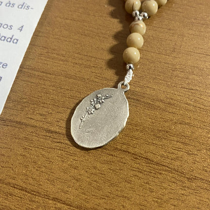 COROA DE SANTA RITA COM MEDALHA ITALIANA  6MM (3 UNIDADES)