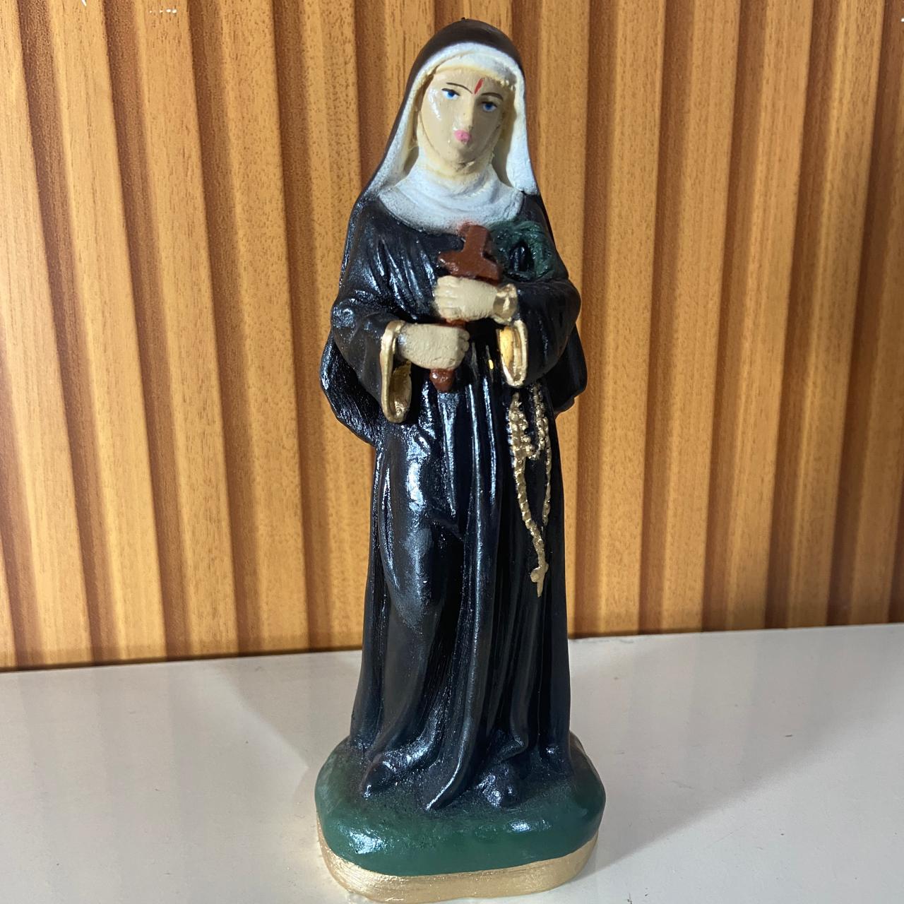 IMAGEM DE GESSO SANTA RITA DE CÁSSIA 19CM (1 UNIDADE)