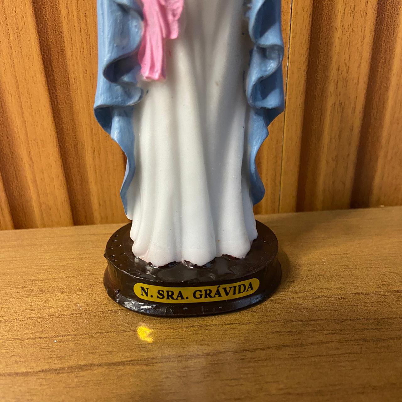 IMAGEM DE RESINA NACIONAL NOSSA SENHORA GRÁVIDA 15CM (1 UNIDADE)