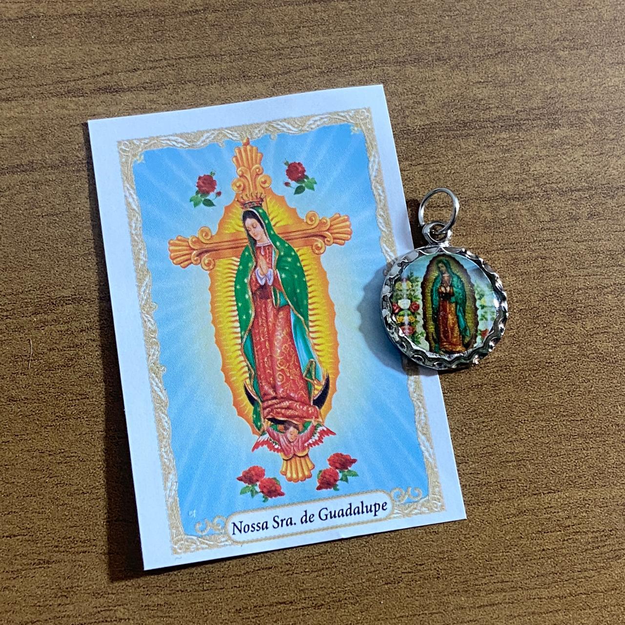 MEDALHA NÍQUEL RESINADA NOSSA SENHORA DE GUADALUPE (6 UNIDADE)