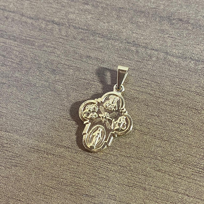 MEDALHA ITALIANA DOURADA QUATRO VIAS (6 UNIDADES)