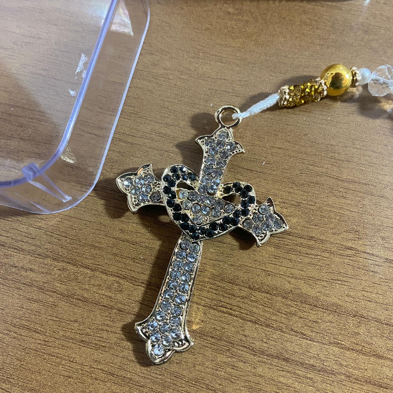 TERÇO DE NOIVA CRISTAL NOSSA SENHORA APARECIDA MOD1 10MM (1 UNIDADE)