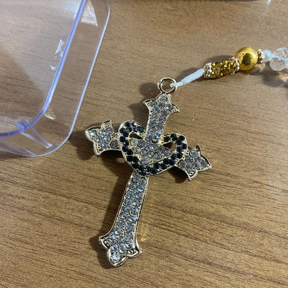 TERÇO DE NOIVA CRISTAL NOSSA SENHORA APARECIDA MOD1 10MM (1 UNIDADE)