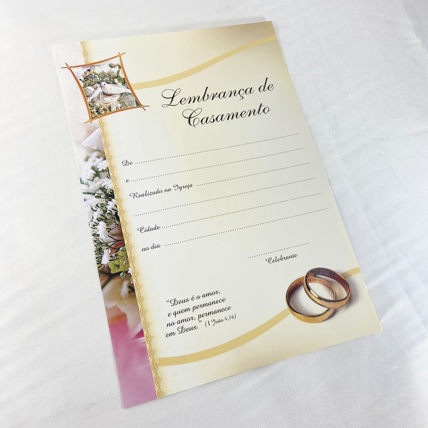 CARTÃO LEMBRANÇA DE CASAMENTO MOD02 (12 UNIDADES)