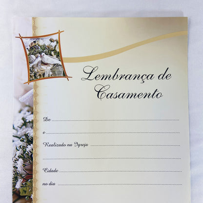 CARTÃO LEMBRANÇA DE CASAMENTO MOD02 (12 UNIDADES)