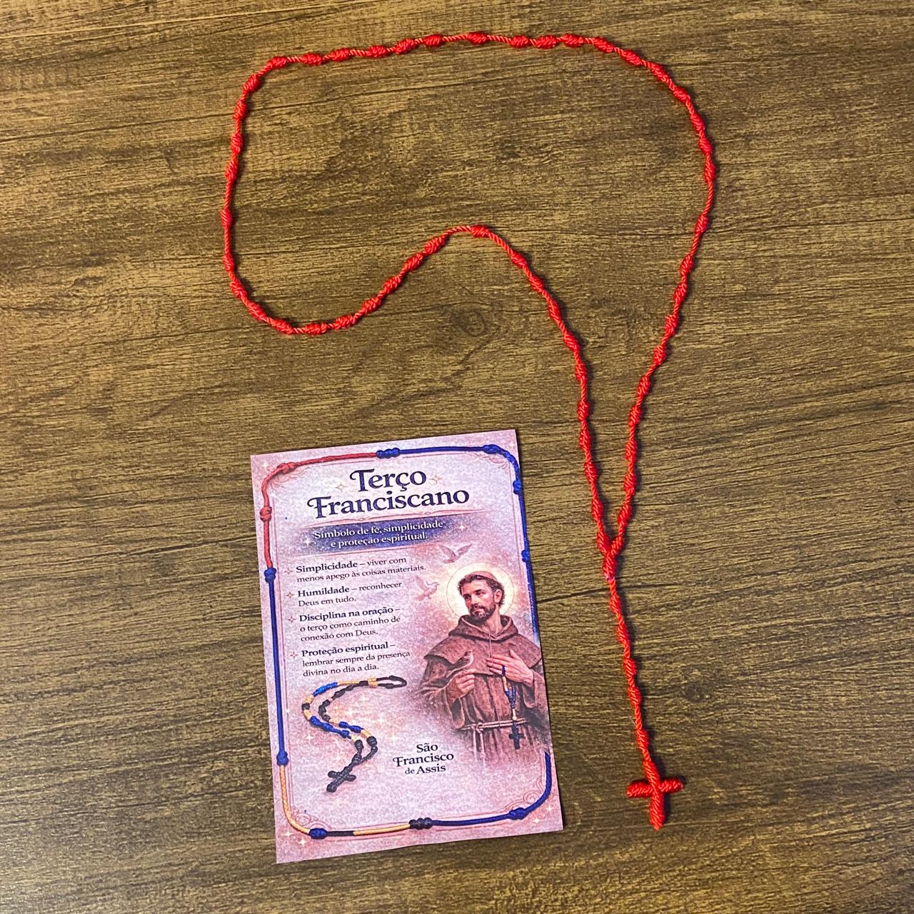 TERÇO FRANCISCANO VERMELHO  (1 UNIDADES)