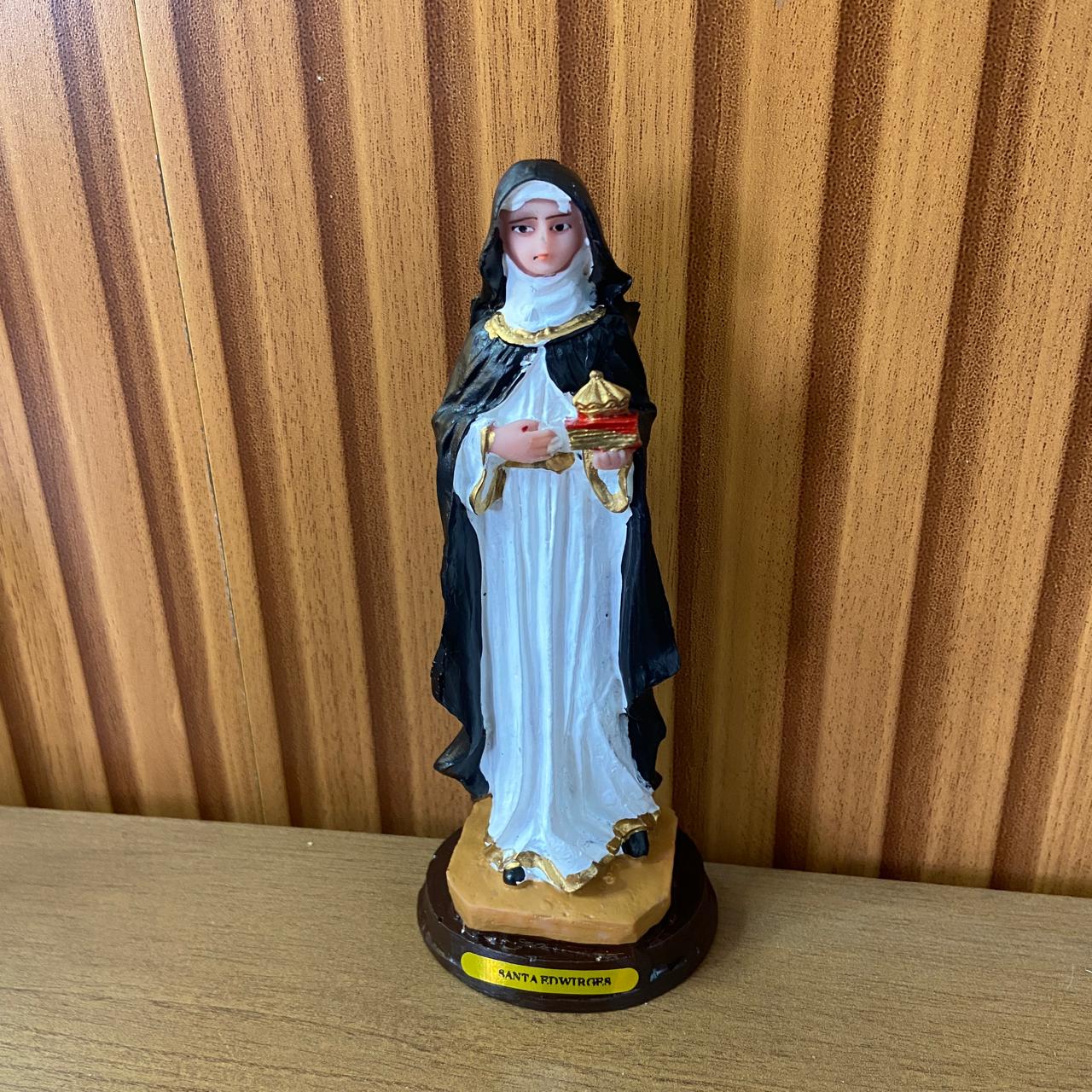 IMAGEM DE RESINA NACIONAL SANTA EDWIGES 15CM (1 UNIDADE)