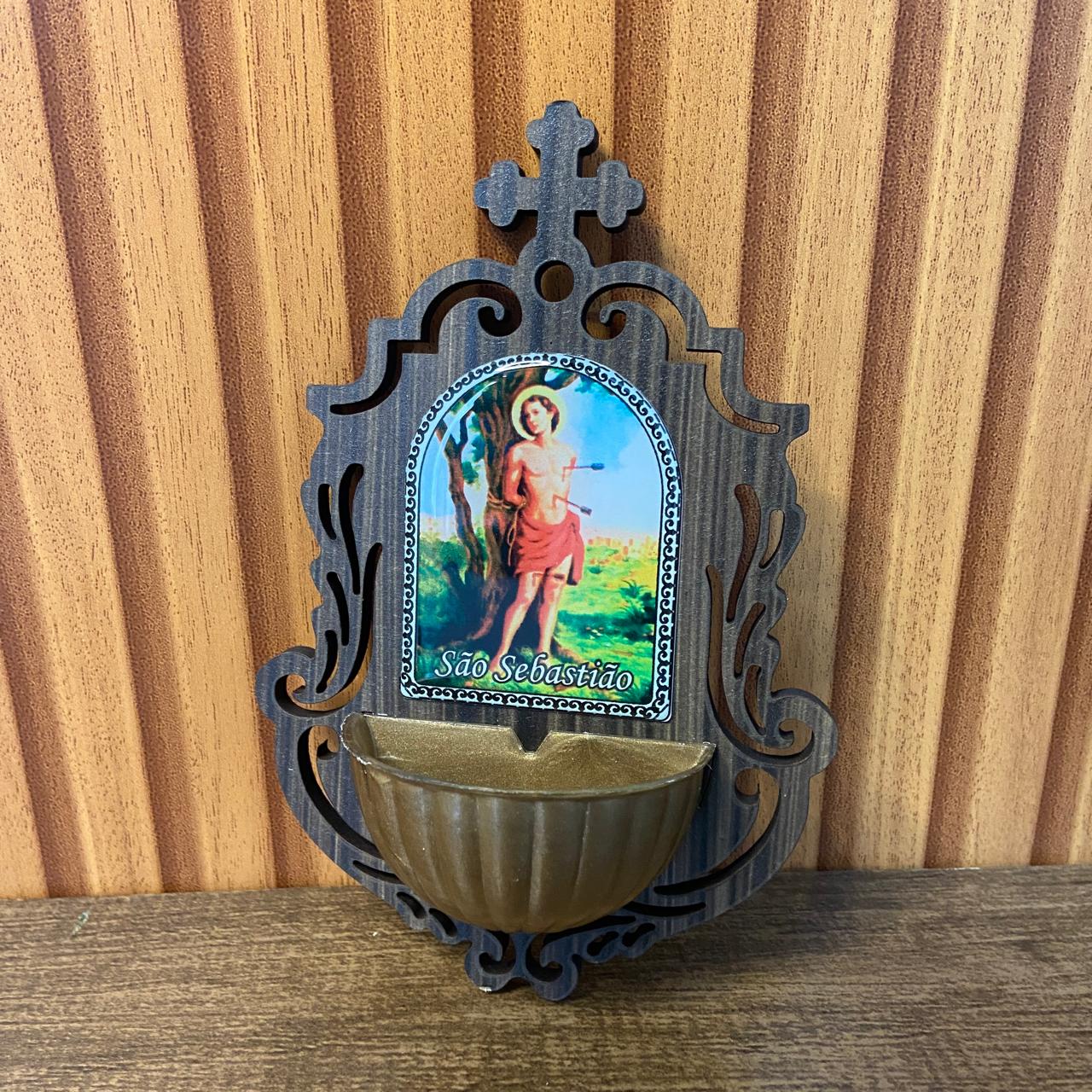 PORTA AGUA BENTA MDF SÃO SEBASTIÃO 16CM (1 UNIDADE)