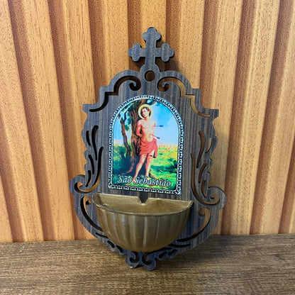 PORTA AGUA BENTA MDF SÃO SEBASTIÃO 16CM (1 UNIDADE)