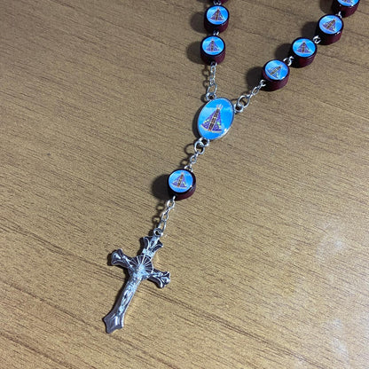 DEZENA PARA CARRO MADEIRA NOSSA SENHORA APARECIDA  10MM (6 UNIDADES)