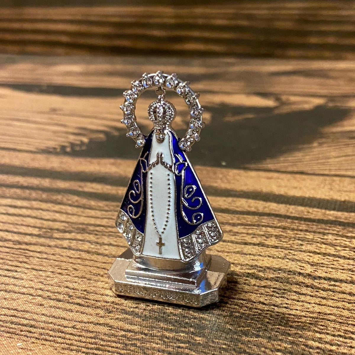 IMAGEM NOSSA SENHORA APARECIDA PARA CARRO PRATA (12 UNIDADES)