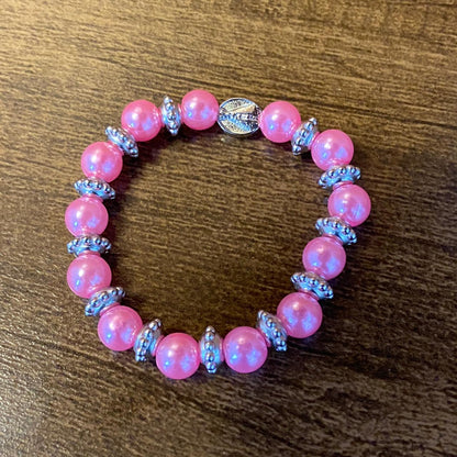 PULSEIRA PÉROLA INFANTIL NOSSA SENHORA APARECIDA ROSA (0 UNIDADES)