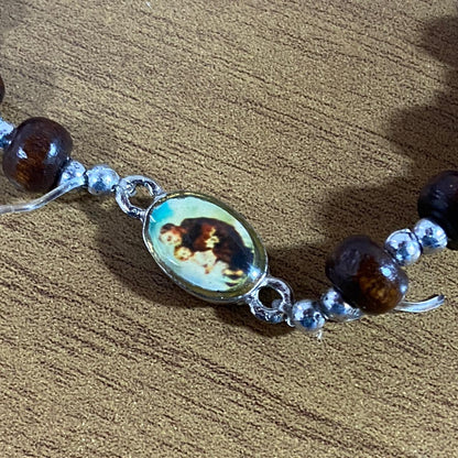 PULSEIRA DE MADEIRA SANTO ANTÔNIO  (01 UNIDADE)