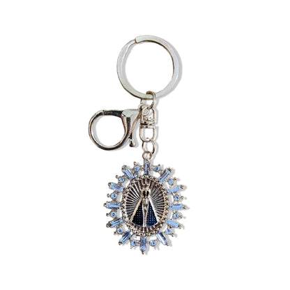 CHAVEIRO LUXO NOSSA SENHORA APARECIDA COM STRASS MOD4 (6 UNIDADES)