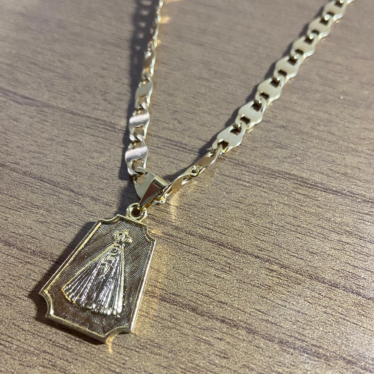 CORRENTE DOURADA NOSSA SENHORA APARECIDA  ( 1 UNIDADE)