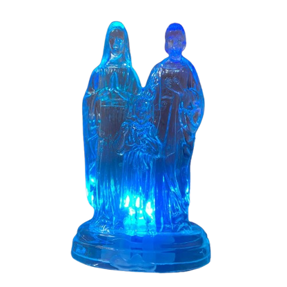 IMAGEM DE ACRÍLICO SAGRADA FAMÍLIA COM LED 11CM (1 UNIDADE)