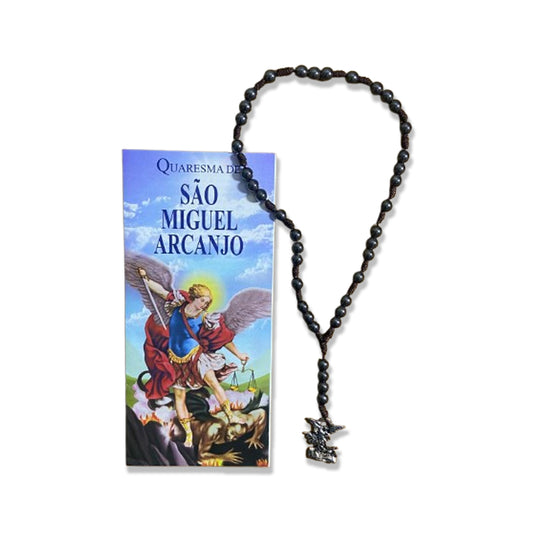 TERÇO DE HEMATITA SÃO MIGUEL ARCANJO 6MM (3 UNIDADES)