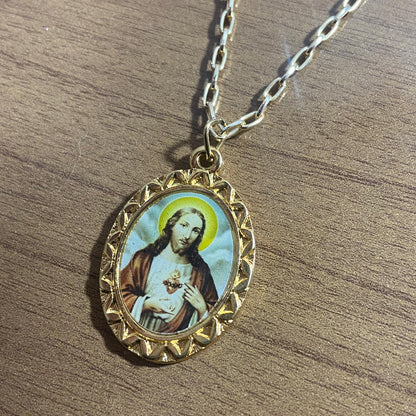 CORRENTE DOURADA SAGRADO CORAÇÃO DE JESUS ( 1 UNIDADES)